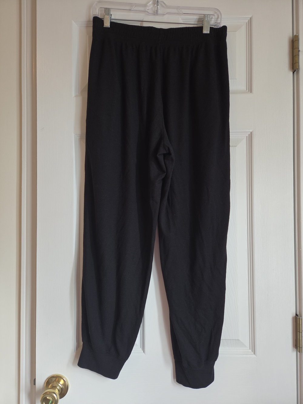 Peloton Black Waffle Knit Sweatshirt Jogger Lounge Set Size L - Picture 6 of 7